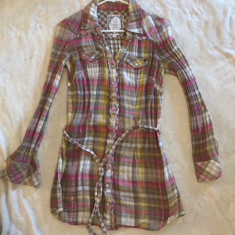 Guess flannel dress.